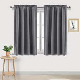 Cortinas de chuveiro escurecendo painéis de cortina isolada térmica para sala de estar de cor azul de cama Bath Bath Sheer 5484