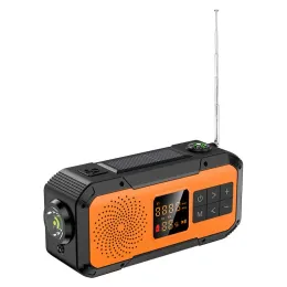 Caricabatterie Bluetooth 5.0 manovella di emergenza a mano solare Am/FM Digital Music Play SOS Dynamo Thvilight Telefono Carica