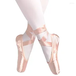 Dance Shoes 2024 Adult Kids Ballet Pointe Nude/Black/Red Satin Girls Women Professional With Ribbons Silicone Toe Pad