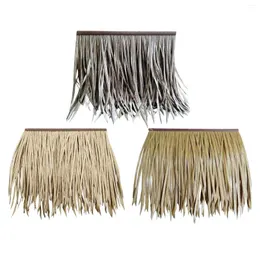 Decorative Flowers DIY Artificial Grass Thatch Roofing 50x50cm PETG Material For Indoor Outdoor Occasion Stylish Bar Hut