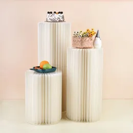 Dekorative Teller Hochzeitsrequisiten Ornamente Tisch Dessert Römische Säule kreativer Stuhl Faltene Waben Origami Ausstellung Tab