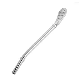 Skedar 2024 Selltea Tools Straw Drinking Tool Te Supply Spoon rostfritt stål Strån Stör Bartea Bombilla Kit