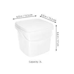 Bucket Multi-functional with Handle Portable Water Thickened Plastic Household Multipurpose Lid Small