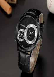 Crrju Sport Watch Fashion Casual Mens Watch Top Brand Luxury Leather Business Busines