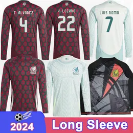 2024 Mexico Long Sleeves Soccer Jerseys H. Lozano G.OCHOA ARAUJO RODRIGUEZ