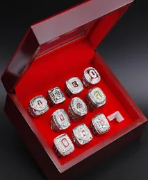 10pcs Ohio State Buckeyes National Ship Ring Zestaw Solid Men Fan Brithday Gift Hurtowa wysyłka 2435916