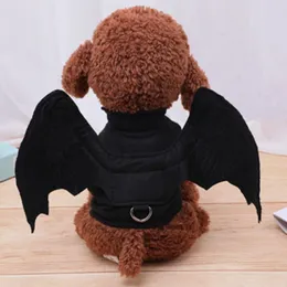 Vestuário para cães roupas gatos gatinhos asas de morcego preto figurmes suprimentos cosplay suportes de roupas engraçadas presentes pequenos acessórios para animais de estimação mascote fantasia
