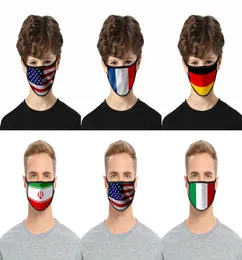 40 스타일 3D USA America Flag Print Masks 빨 수있는면 얼굴 마스크 통기 가능한 여성 남자 아이 패션 마스크 3001699