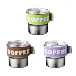 Tumblers 304 Mug Coffee Mug مع 400 مل من كوب مقبض مريح كوب معزول لعملية في الهواء الطلق