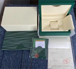 Super Quality Top Luxury Watch Brand Green Original Box Papers Mens Watches Boxes Card Card de bolsa de couro 0,8 kg para assistir caixa com BAG2777757