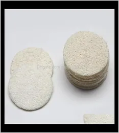 Pinselschwämme Scrubbers 55cm6cm7cm8cm Roud Natural Pad Face Make -up Entfernen Sie Peeling und abgestorbene Hautbad Dusche Loofah Hxvnh LS32323729