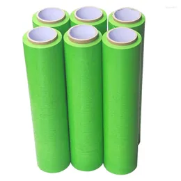 Gift Wrap 1pcs Green Stretch Film Sticky Antistatic Logistics Transport Plastic Packaging Drawing Winding Package Goods Tray Wrapped