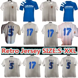 1994 1995 Real Zaragoza retrò nuovissimo White Blue Soccer Jersey 94 95 Poyet Pardeza Nayim Higuera Vintage Classic Football Shirt