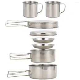 Teller 8PCS/Set Camping Cookware Kit Out