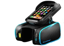 Cicling Bicycle Bag Bike Fld Frame Top Tube Bag Cell Phone Touch Sn Bag Solitora à prova d'água Pouca dupla mtb Acessórios de bicicleta de estrada 6636067