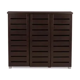 Adalwin 3 dörrskoskåp i mörkbruna billiga skor förvaringssystem Modulära möbler Hem Dresser vardagsrum Skåp Armoire
