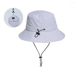 Berets Sun Hat Quick Dry Dry Waterproof Women Rightweight Fishing مع حماية دلو واسعة Brim 1pcs