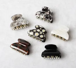 3Pack Hair Clip Daisy Acrylic Plastic Hair Claw for Women Girls Fashion Gold Crab for tins accessories 9282808