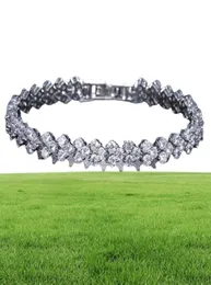 18k White White Gold Zirconia Zirconia Tennis Bracciale Diamante Mano a mano per uomini Donne Ama braccialetti Crystal Bracciale Amante Regalo Val5758467