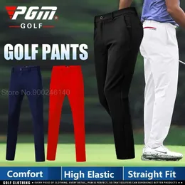 PGM Men Golfhose Männliche Frühlingsherbsthosen hohe elastische Gelegenheitsgolf-Tennis Lange Hosen Schlanker Fit Weicher Sport Pant XXS-XXXL 240412