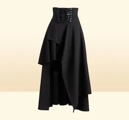 Kjolar medeltida kvinna vintage gotisk kjol pirat halloween kostym renässans steampunk hög midja5858352
