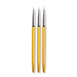 3pcs tırnak sanat astarı fırça seti tırnaklar boyama kalem çizim kalem tırnak jel tırnak cilası çizgileri fırçalar diy tasarım manikür araçları