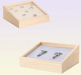 Mode bambu sammet smycken display magasin ring box örhänge halsband armband hänge display arrangör smycken lagring7397980