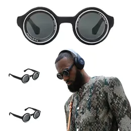 Дизайнеры круглые солнцезащитные очки с ацетатным волокнистым рамкой и полиамидными линзами классический ретро -стиль Z2386 Мужские солнцезащитные очки предотвращают UVA UVB