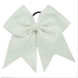 15 Aus 12 Farben 7quot Große Jubelbögen für Girls Shiny Paillon Jubel Bow mit elastischer Band Shimmery Pailletten Cheerleading Bow Ha9906680