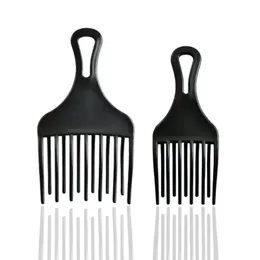 1 PC Afro Comb Wide Teeth Brush Pick Comb Fork Hårborste Insert Hair Pick Combs Plast Gear Curly Afro Hair Styling Tools