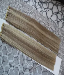 Piyano Renk Altın Siyah Kahverengi 200g Remy Bant Saç Uzantıları Gerçek Brezilya İnsan Saç Cilt Atkı Saç Uzantıları Salon Stili 80PC6630490