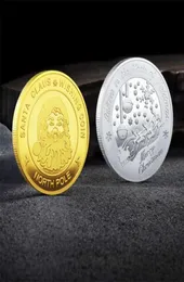 Bütün Noel Baba Ing Coin Collectible Altın Kaplama Hediyelik Eşya Para Kuzey Kutbu Koleksiyonu Hediye Mutlu Noeller Hatıra Coin2990868