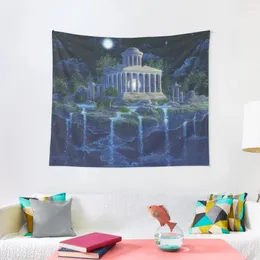 Wandteppiche Gilbert Williams "Moon Temple" Malerei Tapestry Room Design Weihnachten Dekoration 2024