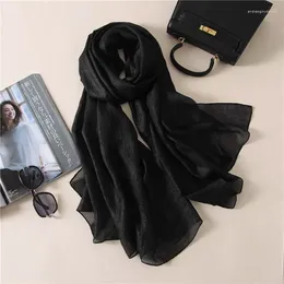 Lenços 2024 linho de linho puro lenço de lenço de lenço primavera e outono pashmina xale starard femme plus size hijab roubado