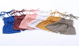 Crianças de designer roupas meninos meninos cor de cor de cor de cor de cor de cor de solpeira infantil suspensa de meninos de picadas de verão