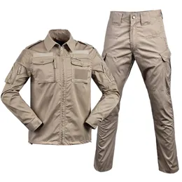 2 peças conjuntos de roupas de caça às camuflagens respiráveis Tactical Ghillie Suits Camping Training Suitores de traje de caneca do exército Militar 240407