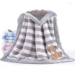 Cobertores de flanela Kiddiezoom Baby Blanket Cartoon Estamar Animal Born menino menina Bedding Stuffs Acessórios Harm 75 100cm