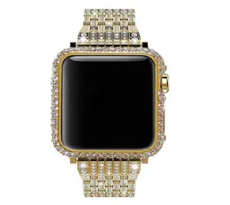 Do Apple Watch Rhinestone Crystal Diamond Case Bandel Bransoletka Bransoletka Seria 5 4 3 2 1 38 mm 40 mm 44 mm 42mm5728185