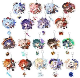 Spiel Genshin Impact Keychain Raiden Shogun Hutao Kaedehara Kazuha Xiao Yoimiya Cartoon Anhänger Keyring Schmuckzubehör5286337