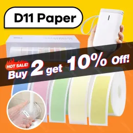 Craft Label Printer D11 Supermarket Waterproof Antioil Tearresistant Price Label Pure Color Scratchresistant Label Paper Roll