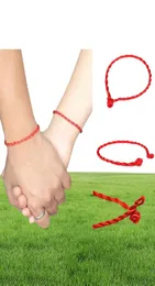 100PCSlot Fashion Red Thread String Bracelet Lucky Red Green Handmade Rope Bracelet for Women Men Jewelry Lover5880387