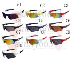 Summer Nuovo stile Man Bicycle Bicycle Glass Solo 10 Colori Occhiali da sole Strao da sole Affondle Color Glasses 10Pcslot 9045096