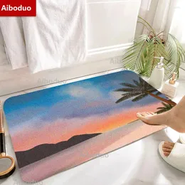 Bath Mats Aiboduo Home Decoration Dirt-resistant Carpet Seaside Non-slip Living Room Floor Mat BathMat For Family Bedroom Bathroom 40 60cm