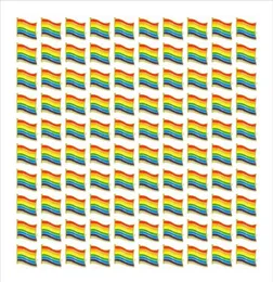 Hela 100st Gay Pride Pins LGBTQ Rainbow Flag Brosch Pins For Clothy Clothes Bag Decoration H1018242B6664046