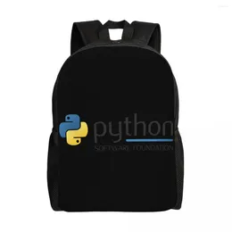 Backpack Python Programming Backpacks School College Students Bookbag Fits 15 Inch Laptop Programmer Computer Developer Bags