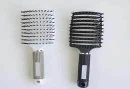 Bristle Hairchaves pente para extensões de cabelo Extensões antiestáticas Curvadas de ventilação de salão de salão de salão Ferramenta de estilo de cabelo linhas Tine pente Plast8932186
