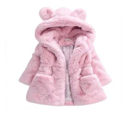 Designer per bambini ragazze pellicce giacca da bambino con cappuccio invernale con cappuccio fitto per bambini con cassa calda per bambini caldi outwear caldi orsacchiotto 7393901