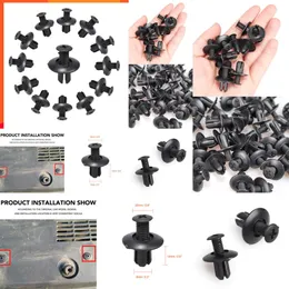 2024 2024 10/20/50pcs Universal Car Bumper Fender 8 mm otwór Noity Plastikowe MUTEnery Screw CAR Clips do Nissan Toyota Focus Kia