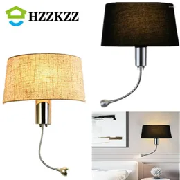 Lampada a parete 1/CPS Weaving Tessuto in stile semplice con luce notturna casa moderna decorazione camera da letto letto al letto interno