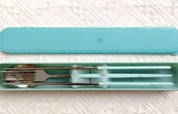 Designer Be Forks Guons Chipsticks in acciaio inossidabile Set di stoviglie con custodia Regalo di Natale Super1st10016844951